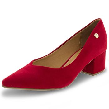 sapato feminino vermelho salto baixo