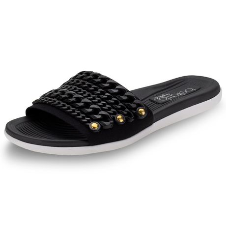 Chinelo Feminino Multi/Preto Beira Rio - 8360100 - Clovis Atacado