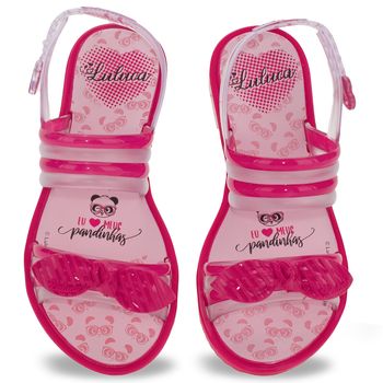 Sandália Infantil Luluca Sweet Panda Grendene Kids Cinza