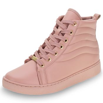 tenis alto feminino rosa