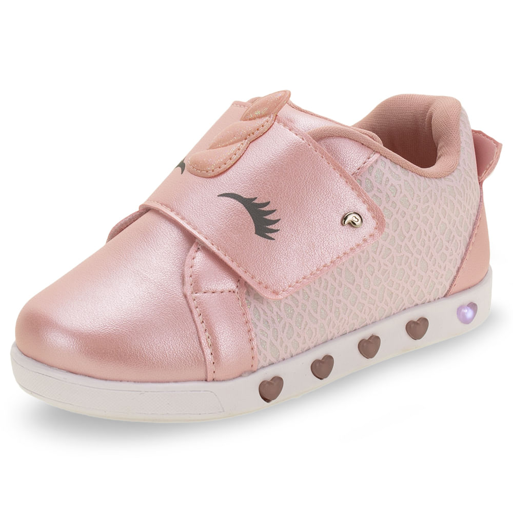 Tênis Infantil Feminino Led Pampili 165135 ROSA 22