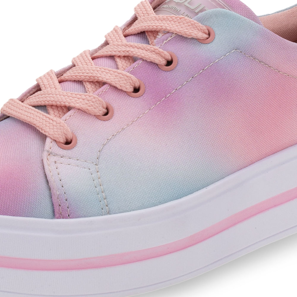 Tenis feminino flatform fashion rosa