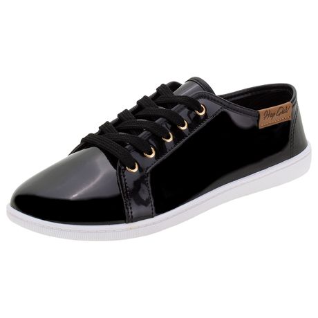 Calçados femininos pretos, para escritório, verniz da loja Clovis.com.br 
