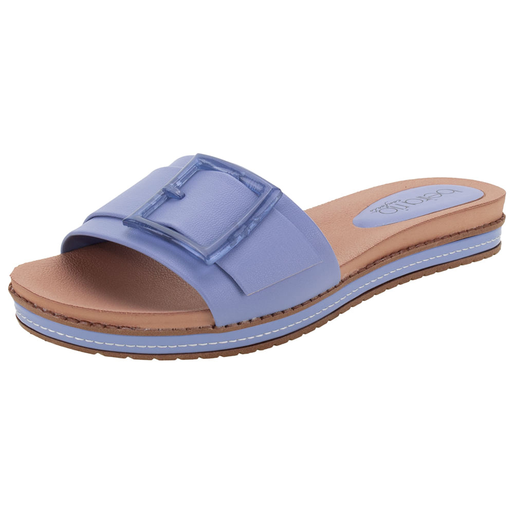 Sandália Feminina Rasteira Beira Rio 8321725 AZUL 34
