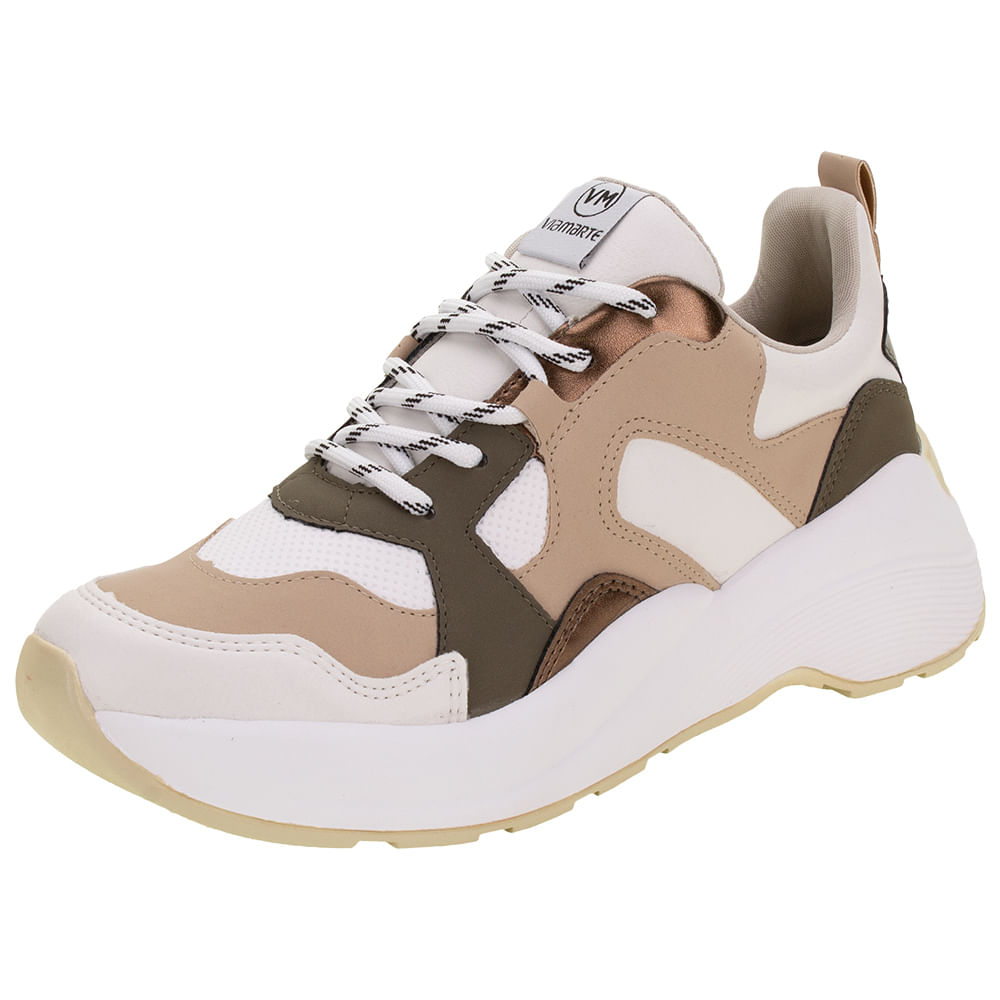 Tênis Feminino Chunky Via Marte 205842 BRANCO/BEGE 34