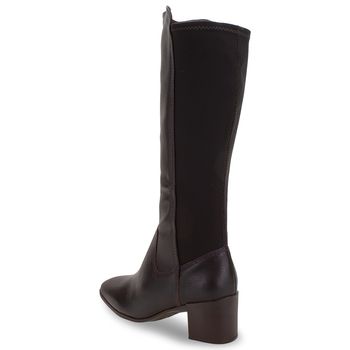 bota feminina cano alto marrom bottero