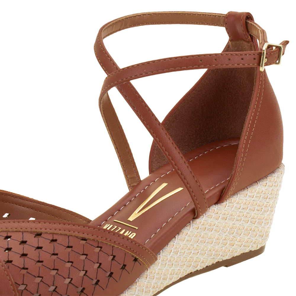 Sandália Feminina Anabela Vizzano 6434103 Camel cloviscalcados