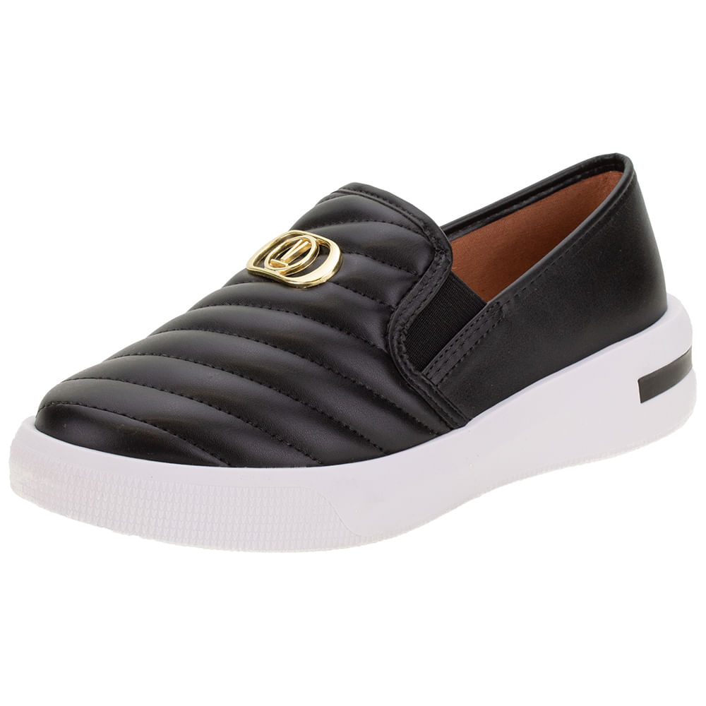 Vizzano Slip On Sapatenis Feminino Vizzano Preto Slip On Preto