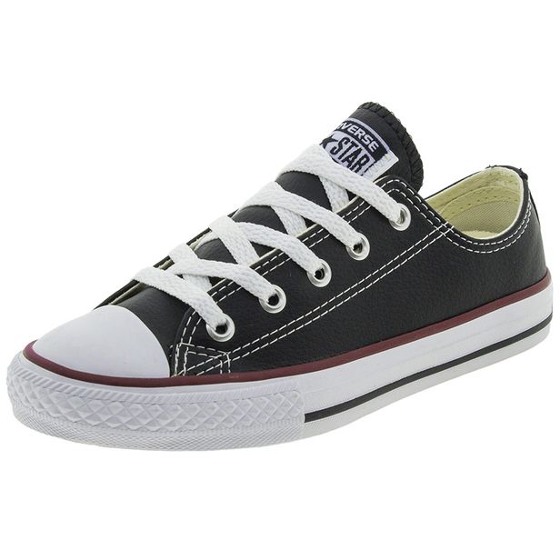 Tênis Converse All Star Infantil Couro com Velcro - CT0420 Preto - Rio Sul  Calçados