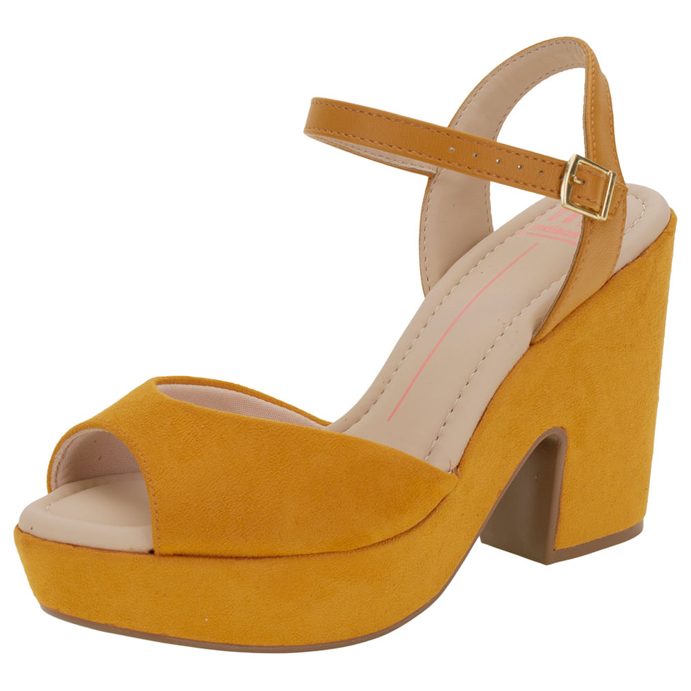 Sandalia Feminina Salto Alto Moleca 5292901 cloviscalcados