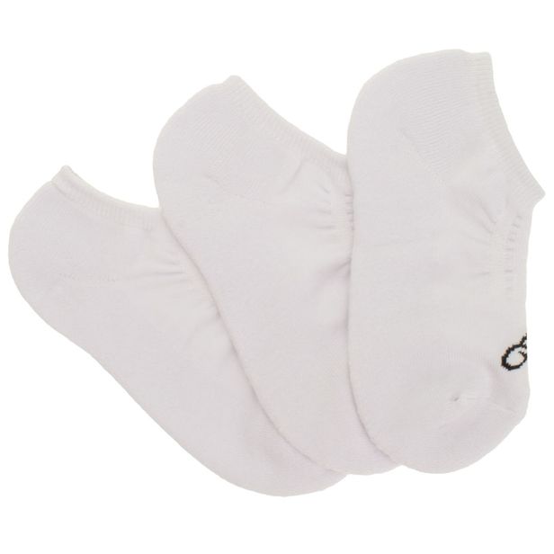 Kit Com 03 Pares De Meias Invisível Olympikus - 81924 BRANCO 39/44