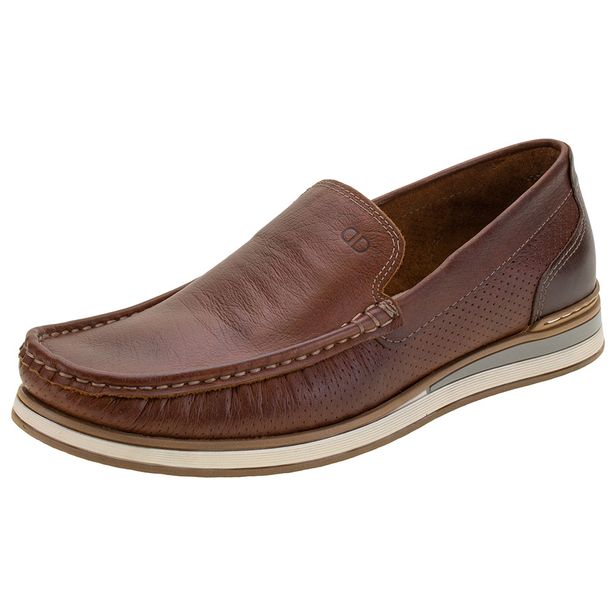 Mocassim Masculino Denim Flow Democrata - 252101 CAFÉ 38