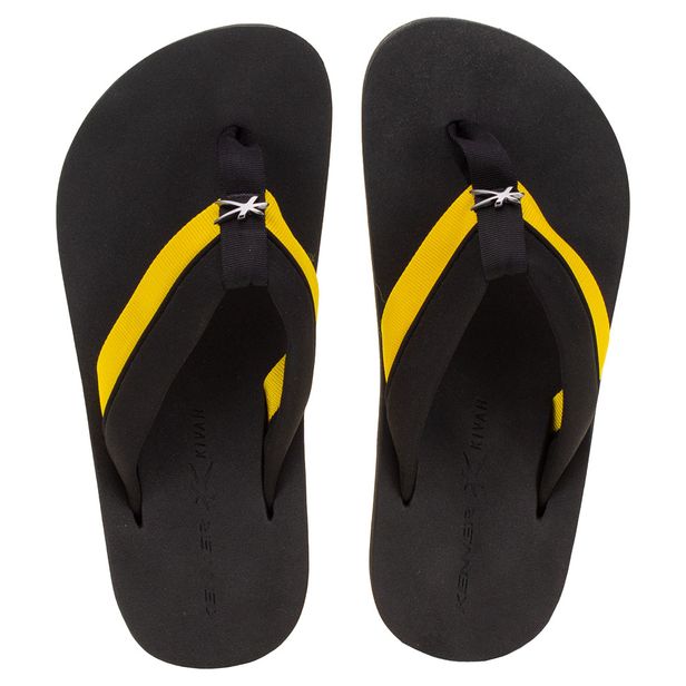 Chinelo Masculino Kivah Kenner - HXC PRETO/AMARELO 39