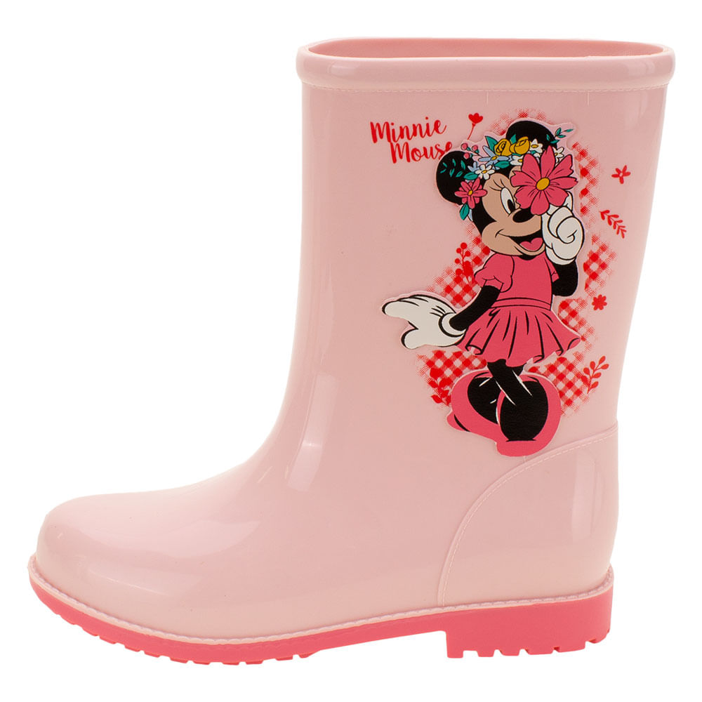 Galocha Infantil Bota Minnie Rosa Bota Infantil Feminina Minnie