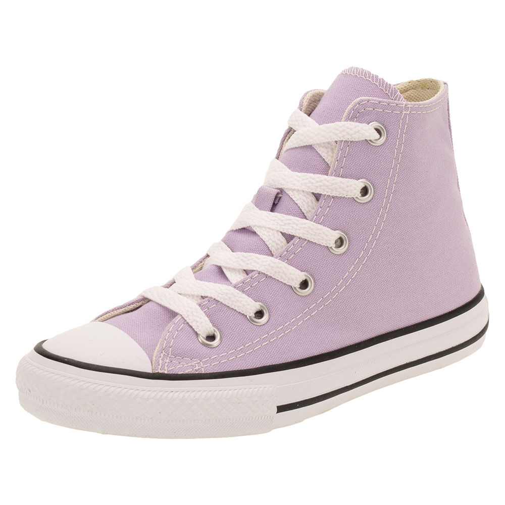 Tênis Infantil Converse All Star Chuck Taylor Cano Alto Branco