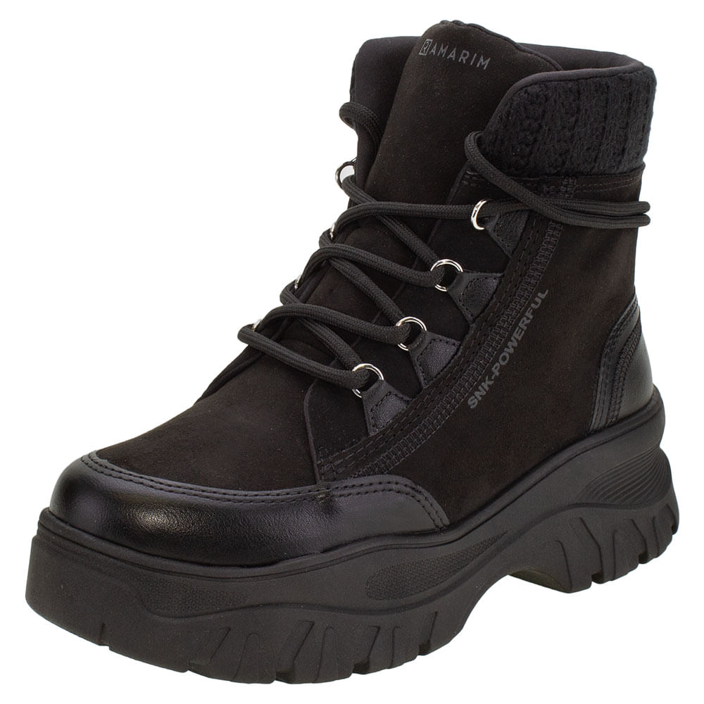 Bota Cano Coturno Preto Ramarim Bota Feminina Coturno Ramarim