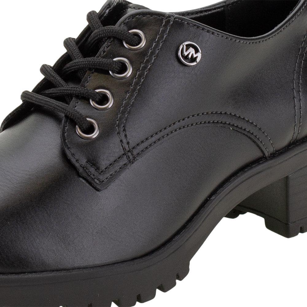 Sapato Feminino Oxford Via Marte 208006 PRETO cloviscalcados