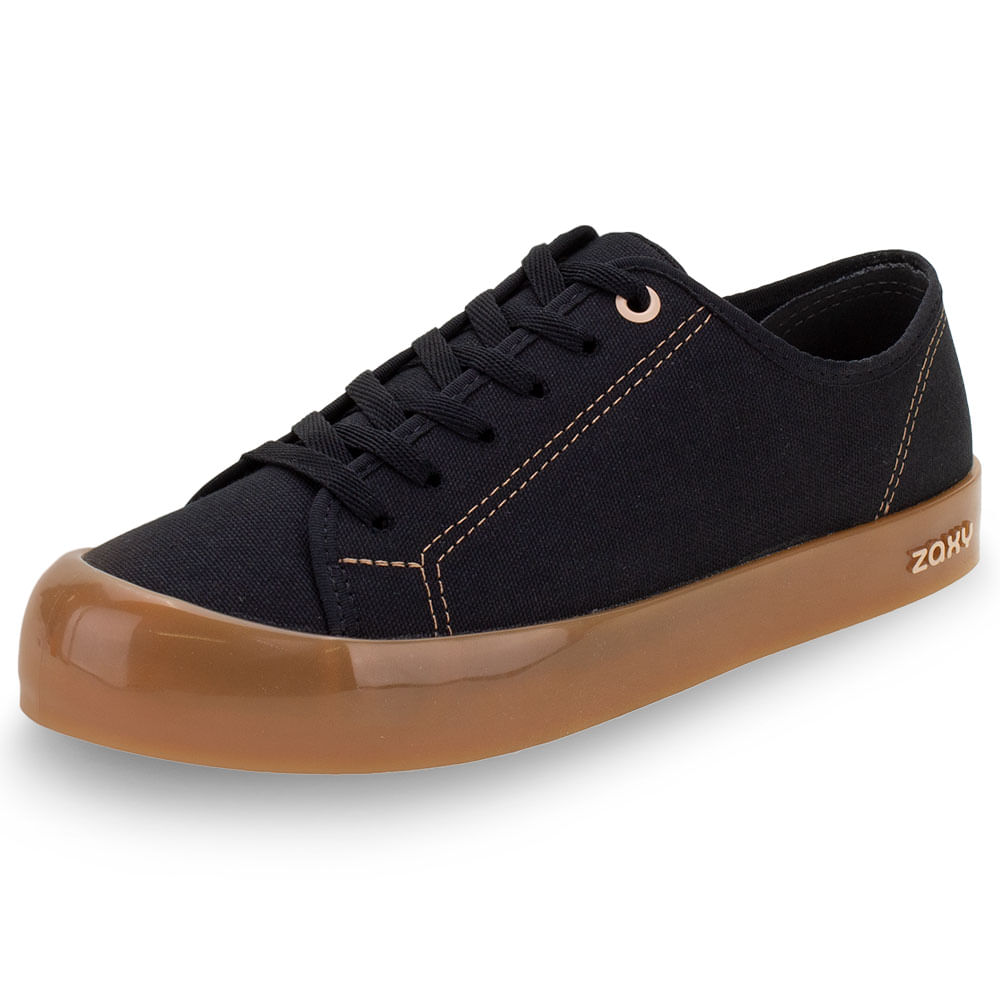 Tênis Feminino Daily Zaxy - 18047 PRETO/BEGE | Clovis Calçados