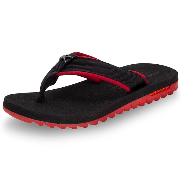 Chinelo Masculino Kivah Cushy Kenner - TKH PRETO/VERMELHO 38