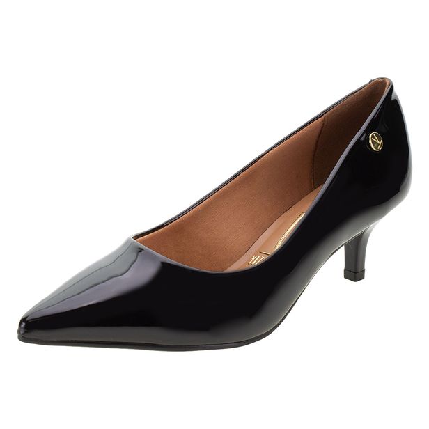 Scarpin Feminino Salto Baixo Vizzano - 1122828 VERNIZ/PRETO 39