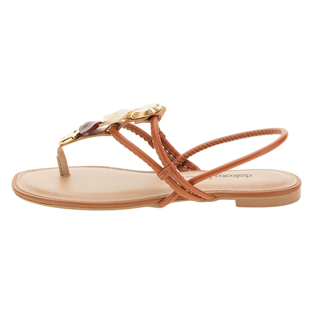 Sandália Feminina Rasteira Dakota - Z8622 CARAMELO | Clovis Calçados