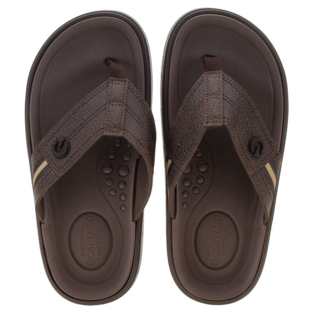 Chinelo Masculino Monaco Cartago 11856 CAFÉ cloviscalcados