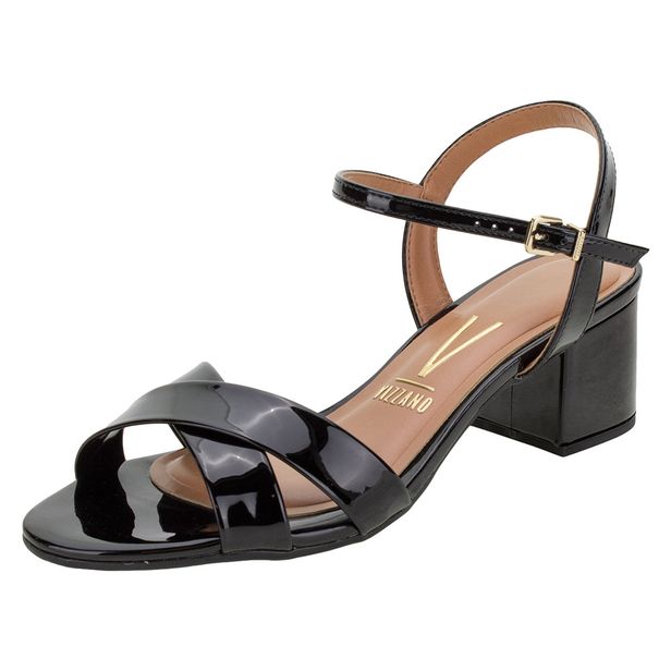 Sandália Feminina Salto Médio Vizzano - 6291927 VERNIZ/PRETO 36