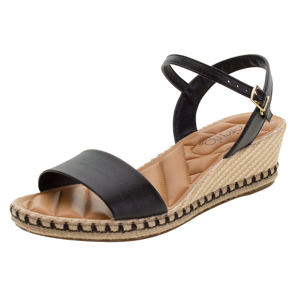 Salto Anabela Sandalia Avarca Dakota Sandália Feminina Anabela