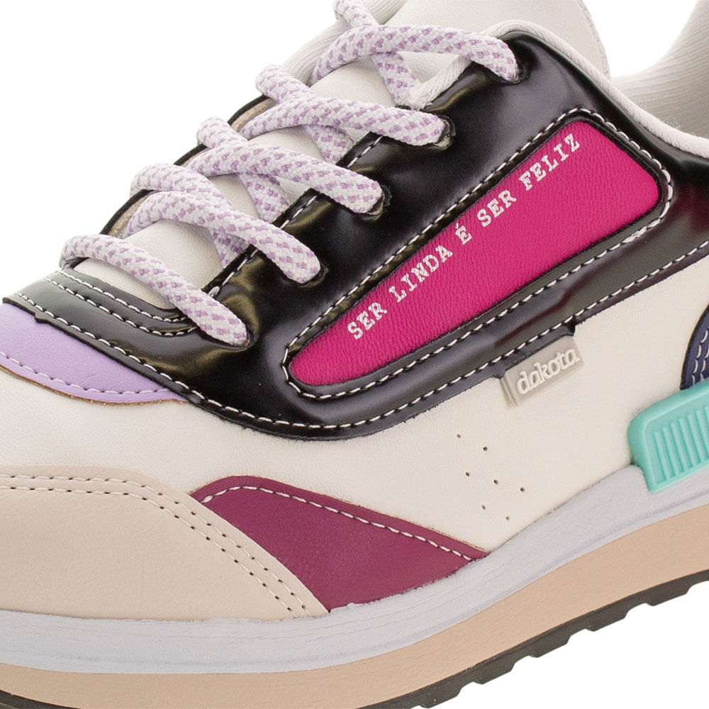 Tênis Feminino Jogging Dakota G4142 BRANCO/PRETO 34