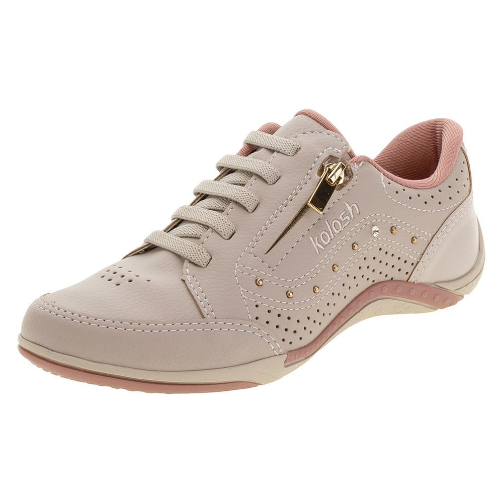 Tênis Feminino Casual Kolosh C1299 BEGE/ROSA cloviscalcados
