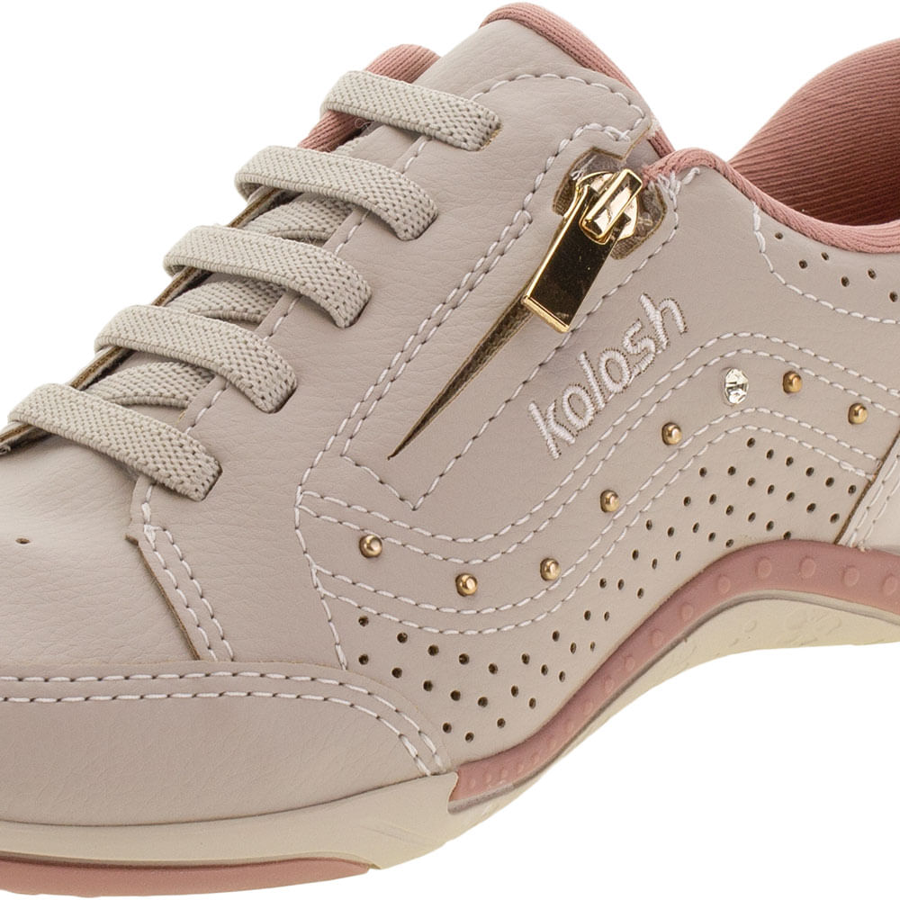 Sapatênis Da Kolosh Tênis Feminino Casual Kolosh C1299 BEGE/ROSA