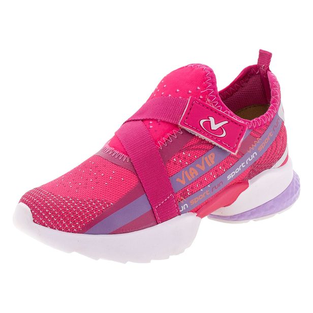 Tênis Infantil Slip Via Vip - VV9001 ROSA 34