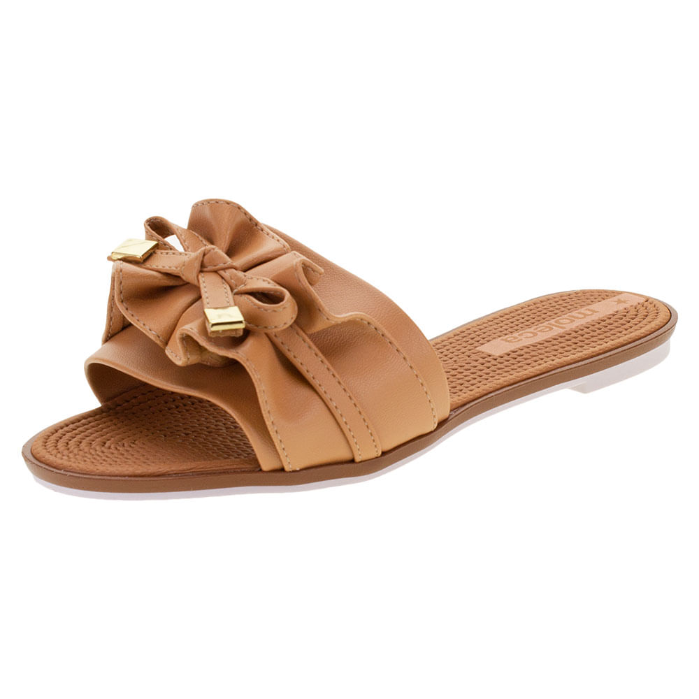 Sandália Feminina Rasteira Moleca - 5297446 CARAMELO 39