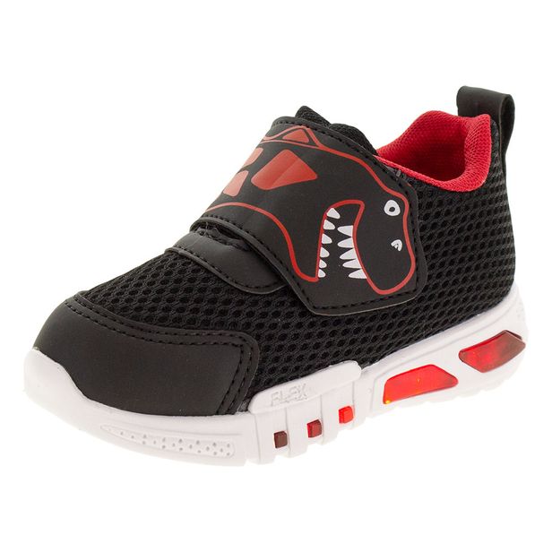 Tênis Infantil Led Minipé - MP2109 PRETO/VERMELHO 22