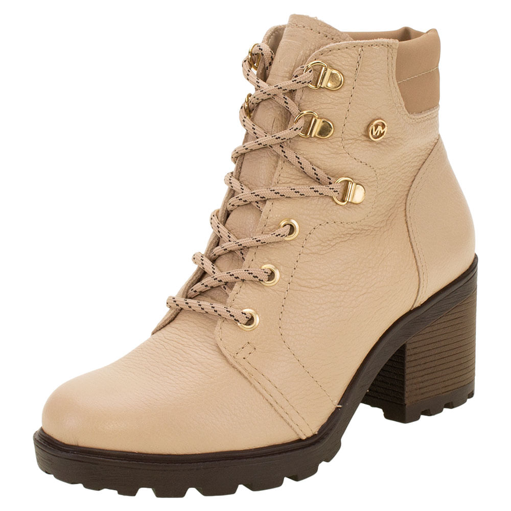 Bota Feminina Coturno Via Marte 215902 BEGE cloviscalcados