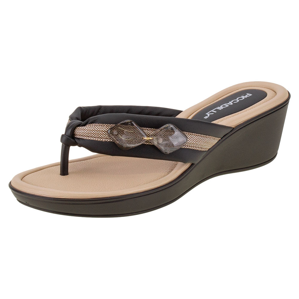Tamanco Feminino Anabela Piccadilly 540299 PRETO 34