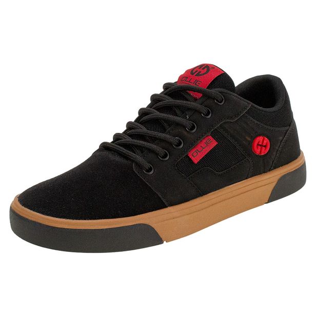 Tênis Infantil Masculino Plazza Ollie - 400 PRETO/VERMELHO 34