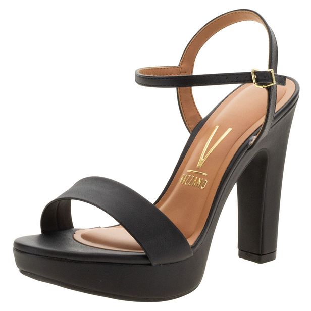 Sandália Feminina Salto Alto Vizzano - 6292100 PRETO 37