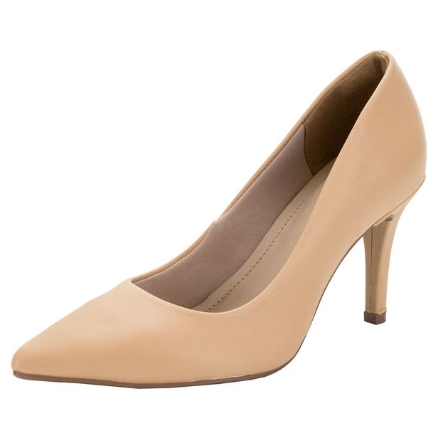 Scarpin Feminino Salto Alto Via Marte - 2121101 BEGE 38