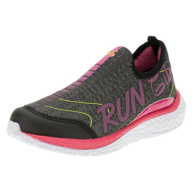 Tênis Infantil Slip On Via Vip - VV9501 CINZA/ROSA 31