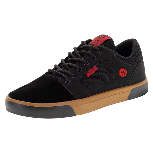 Tênis Masculino Plazza Ollie- 68599 PRETO/VERMELHO 37