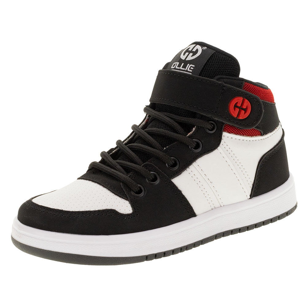 Tênis Infantil Cano Alto Atomyc Ollie 412 PRETO/VERMELHO