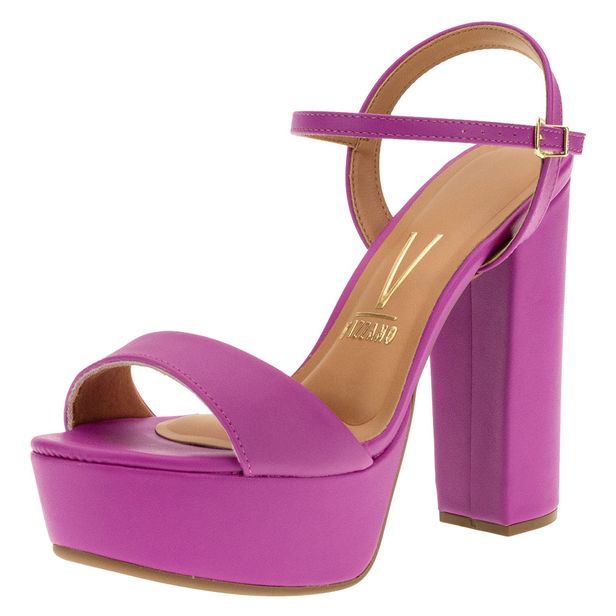 Sandália Feminina Salto Alto Vizzano - 6282455 ROXO 38