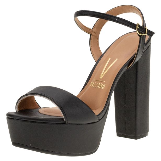 Sandália Feminina Salto Alto Vizzano - 6282455 PRETO 38