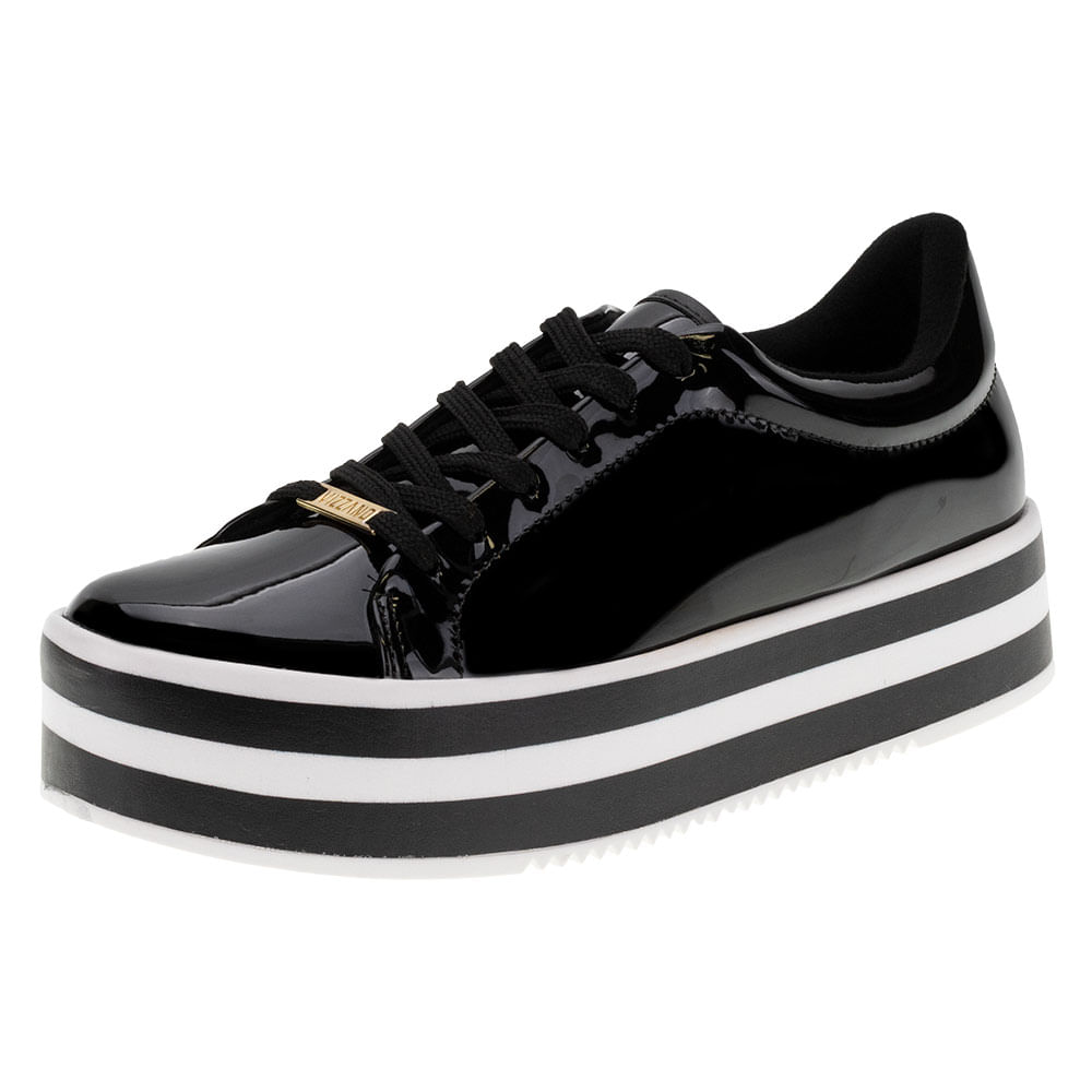 HOT Sapato Tenis Verniz Preto Vizzano Vizzano Tenis Preto