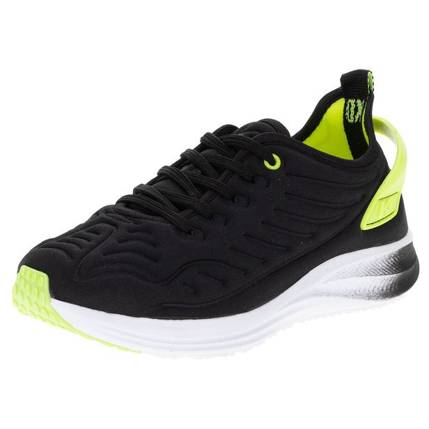 Tênis Infantil Masculino Energy Respitec Kidy - 0370051 PRETO/VERDE 28