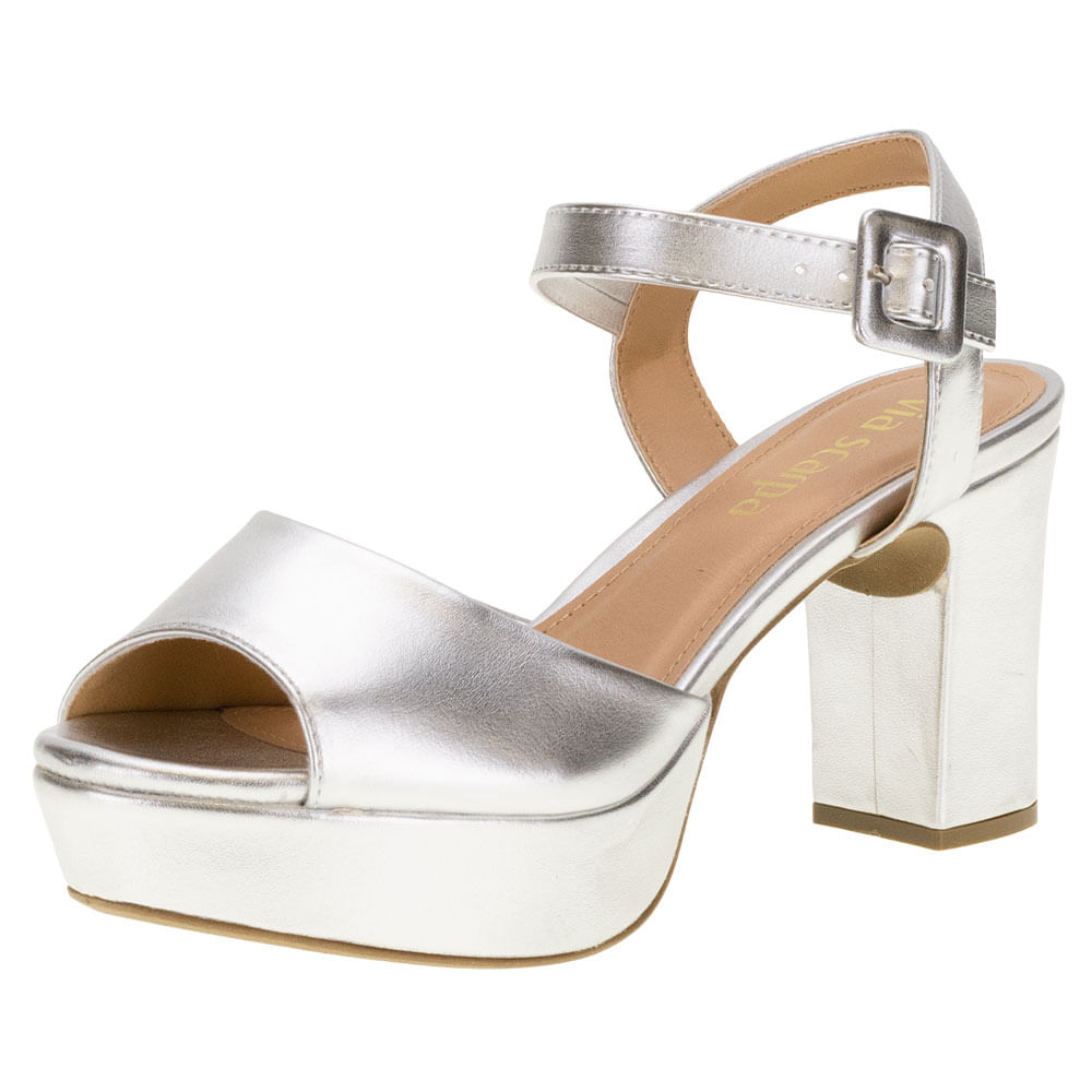 Sandália Feminina Salto Alto Via Scarpa 138413689 cloviscalcados