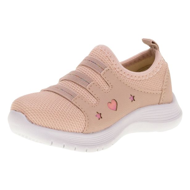 Tênis Infantil Feminino Slip On Lily Kids - 19022 SALMÃO 21