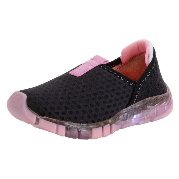 Tênis Infantil Flex Light Kidy - 0200144 PRETO/ROSA 22