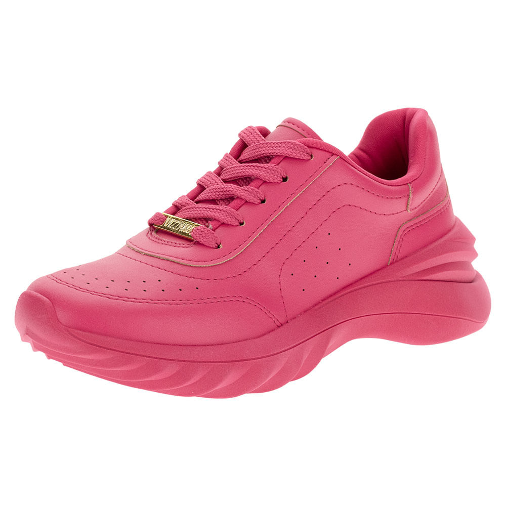 Tenis vizzano rosa fashion veludo